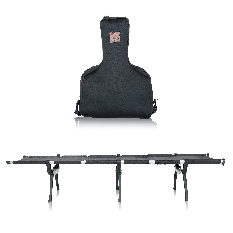 Travel Kot carrier shown above the collapsible travel cot