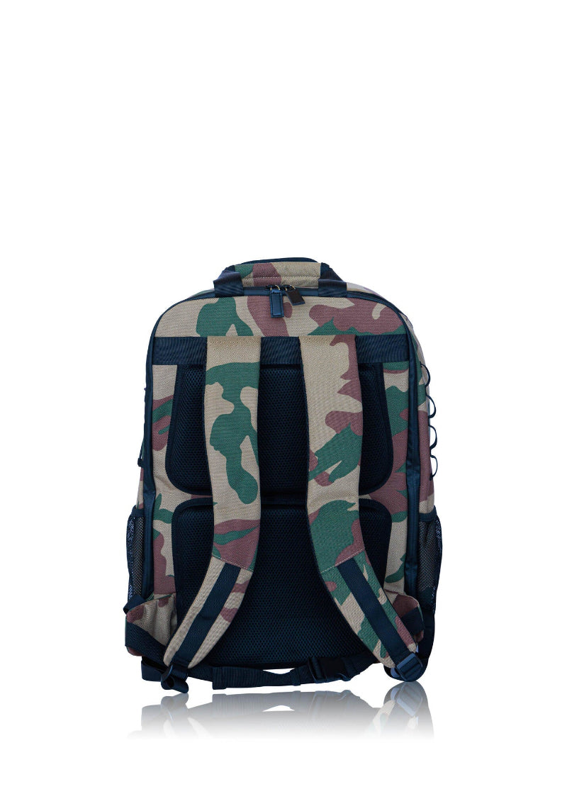 lightweight camouflage hiking backpack with multiple compartments and straps for comfort and water bottle holder