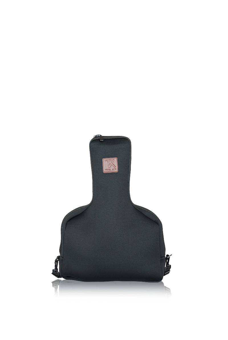 black travel cot carrier