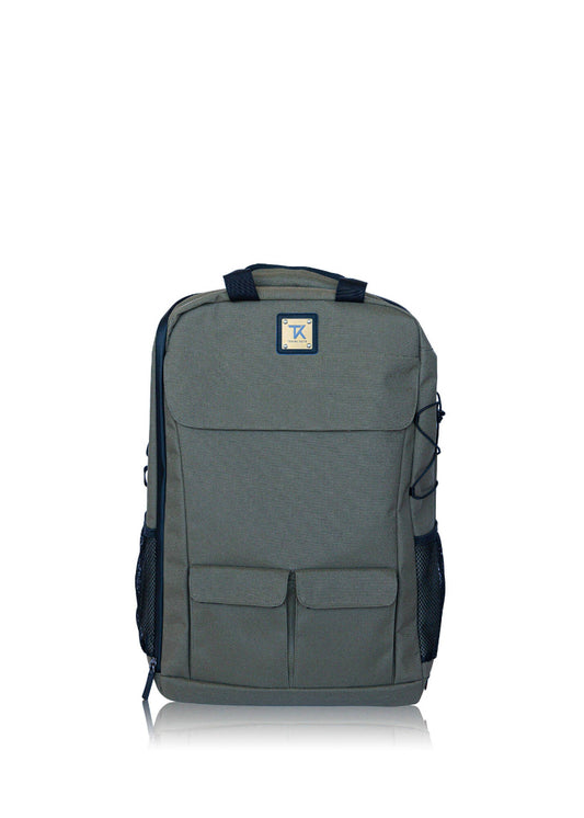 green lightweight hiking backpack with multiple compartments and straps for comfort and water bottle holder